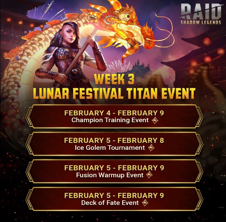 RAID: Shadow Legends – Third Week of Lunar Festival Titan Events