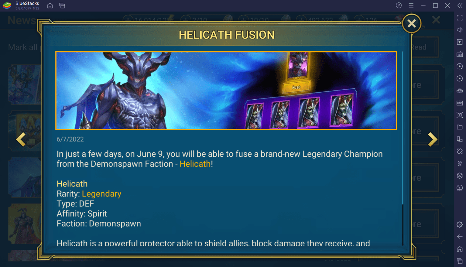 RAID: Shadow Legends – Hero’s Path Event, Instant Artifact Upgrade, Helicath Fusion, and Much More in Patch 5.60