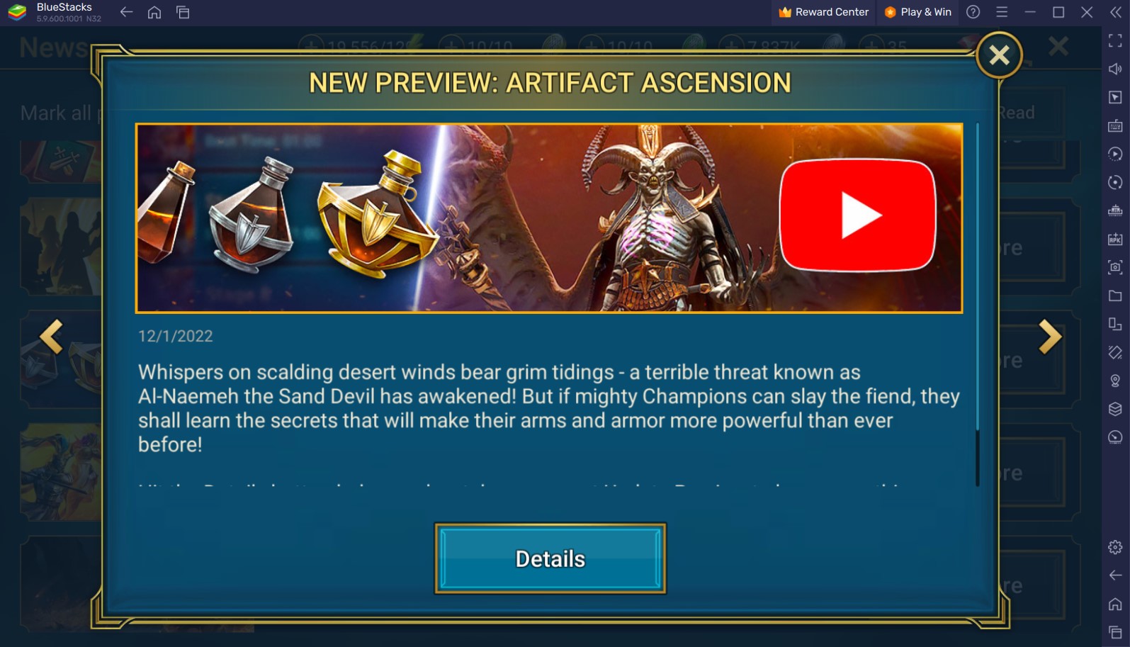 The Sand Devil’s Necropolis Dungeon and Artifact Ascension Coming to RAID: Shadow Legends