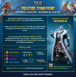 RAID: Shadow Legends Yuletide Titan Event Guide and Tips