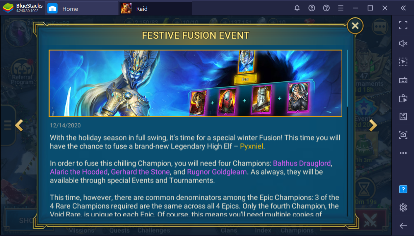 RAID: Shadow Legends – Christmas Fusion Champion Pyxniel Guide