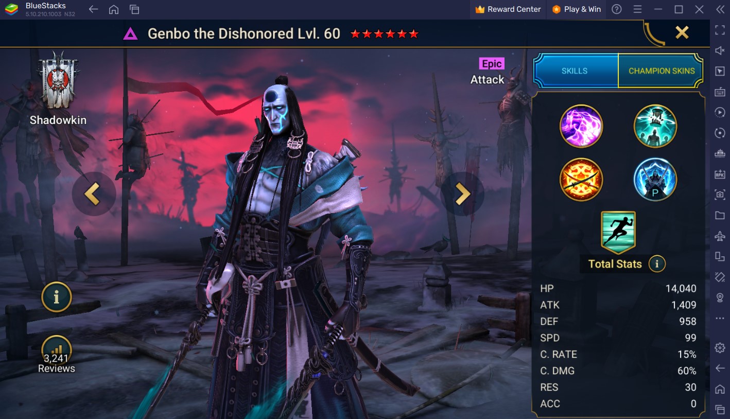 RAID: Legends Shadow - Безплатен празен епичен Genbo The Dishonored Champion Guide