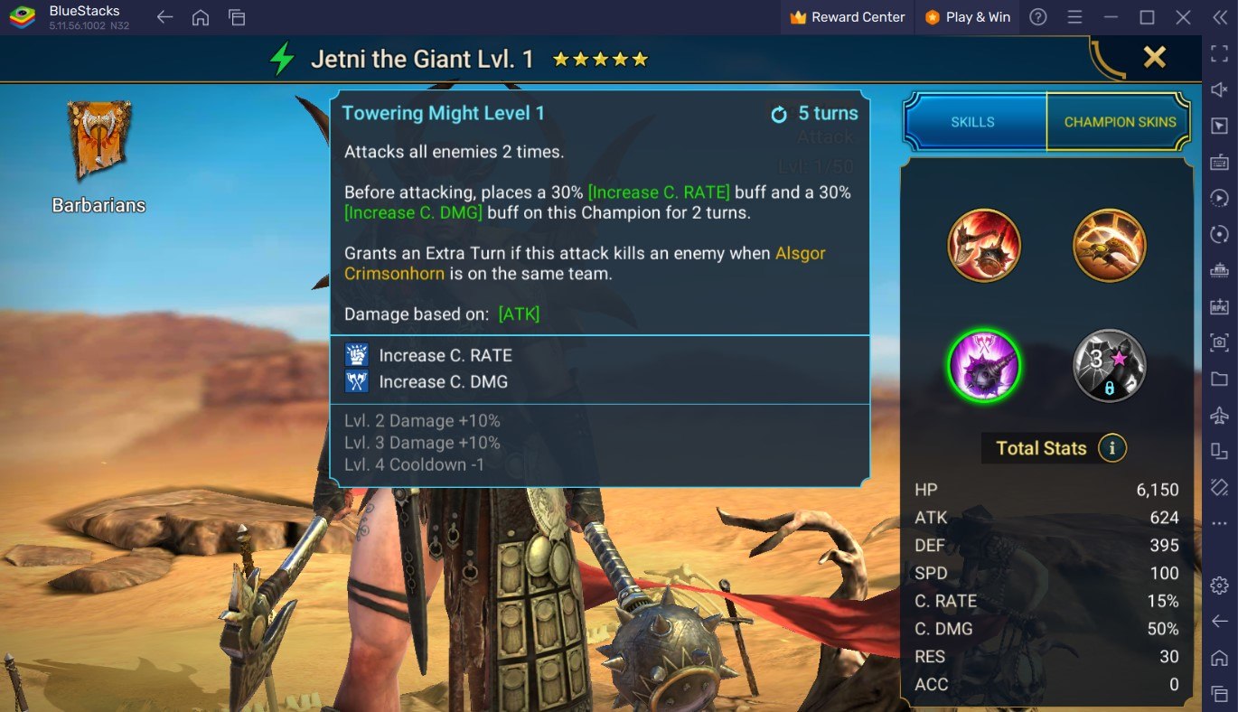 RAID: Shadow Legends – Jetni the Giant for Abilities, Masteries, Artifacts, and Team Comps