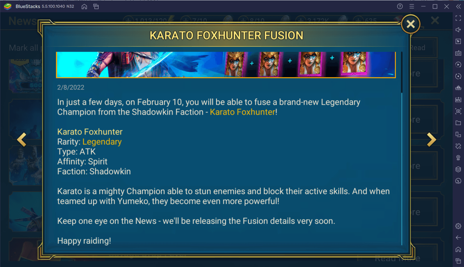 RAID: Shadow Legends – Karato Foxhunter Legendary Champion Fusion Guide