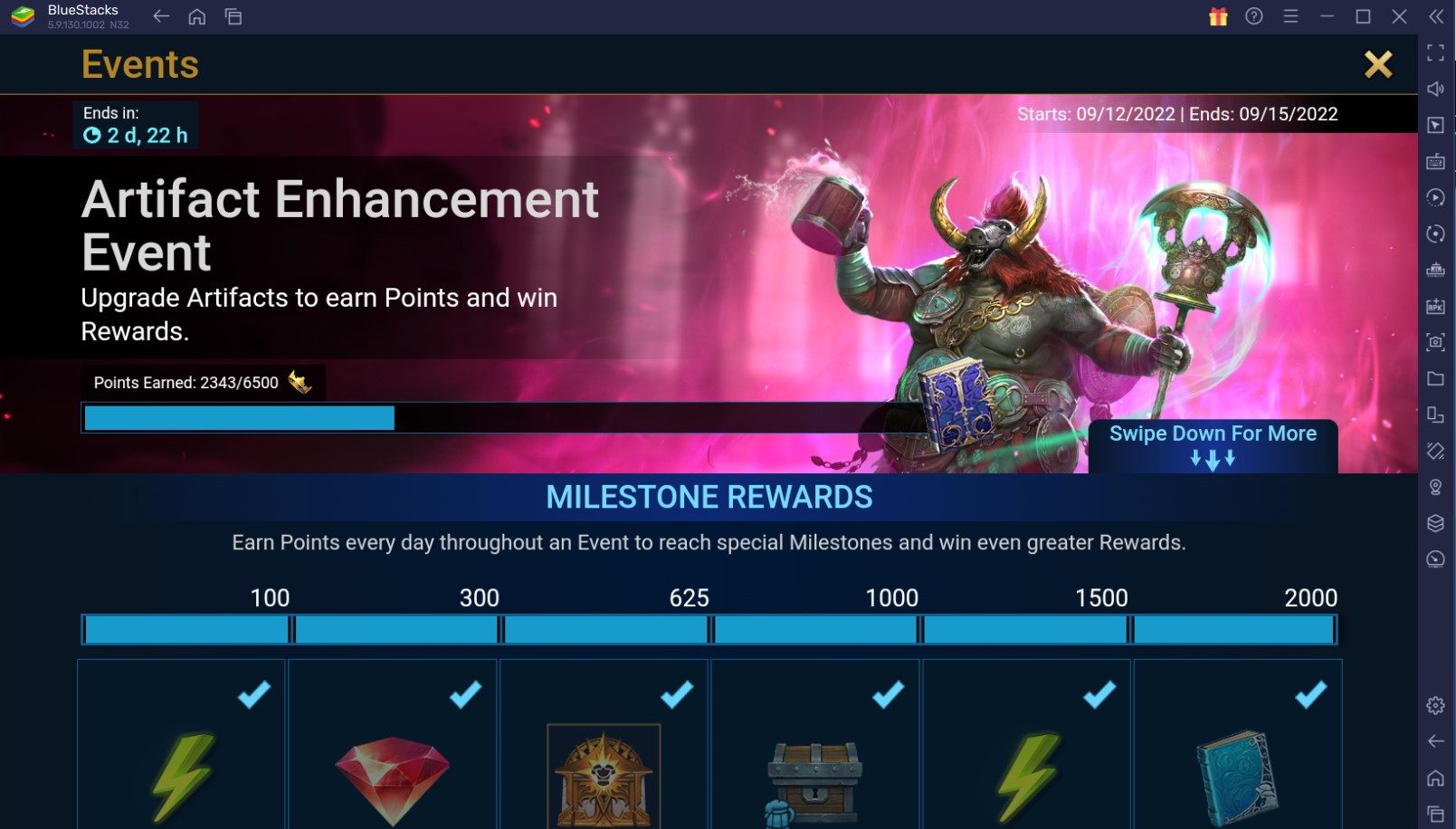 Artifact enhancement deals event raid