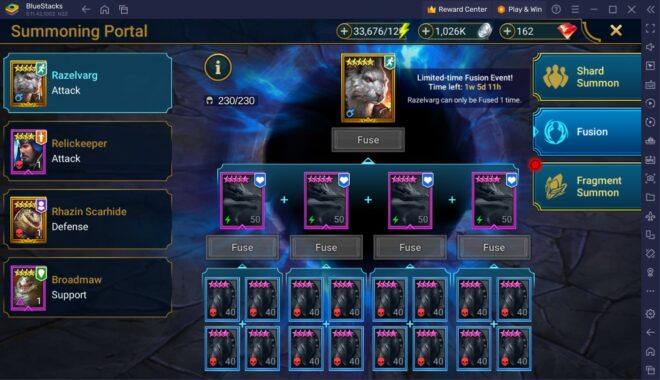 RAID: Shadow Legends Razelvarg Legendary Champion Fusion Guide