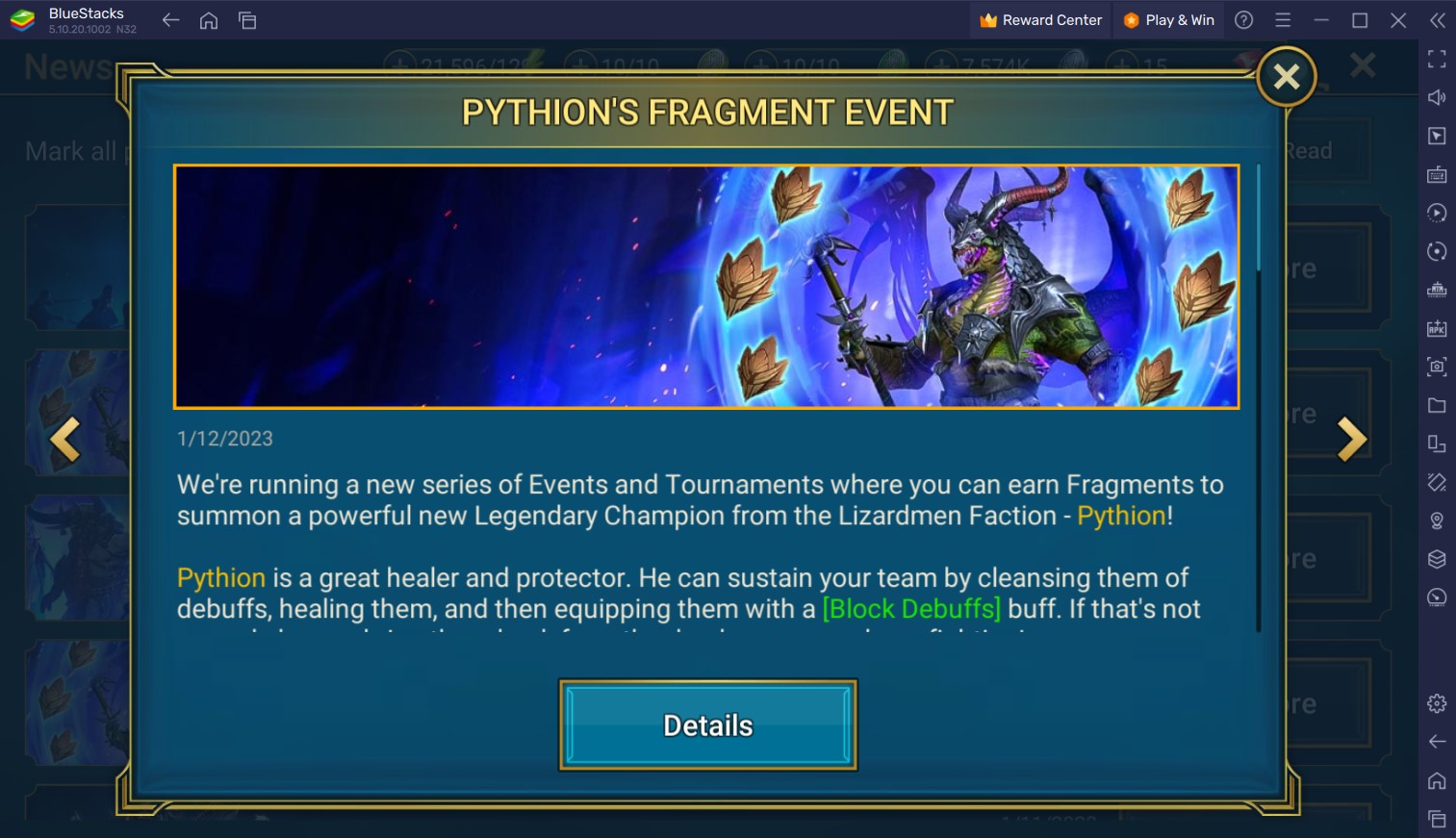 RAID: Shadow Legends Pythion Fragment Fusion Event Guide BlueStacks