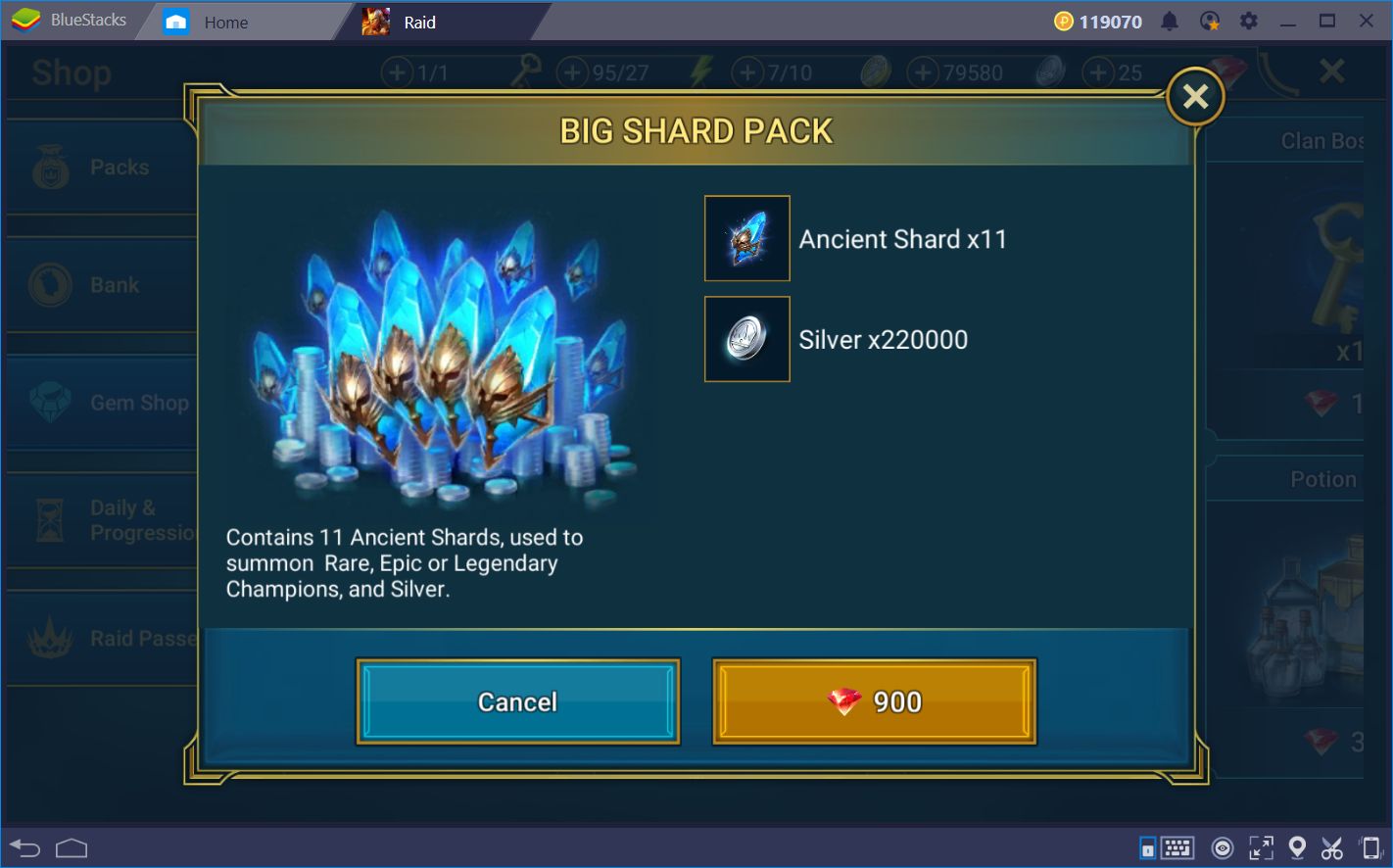 دليل لإعادة التدوير في RAID: Shadow Legends على الكمبيوتر باستخدام BlueStacks