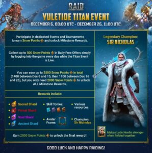 RAID: Shadow Legends Yuletide Titan Event Anleitung und Tipps