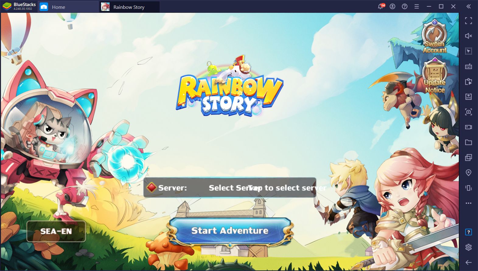 Rainbow Story – Enjoy This Sidescroller Fantasy MMORPG on PC With BlueStacks