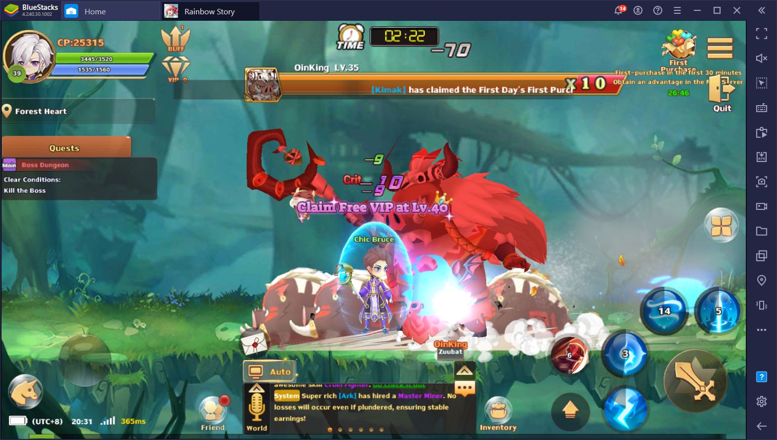 Rainbow Story - Enjoy This Sidescroller Fantasy MMORPG on PC With BlueStacks