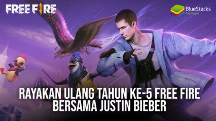 Rayakan Ulang Tahun Ke-5 Free Fire Bersama Justin Bieber