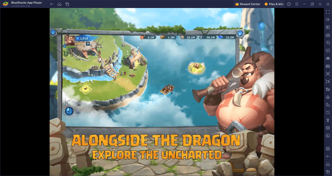 블루스택으로 PC에서 Rise of Clans：Island War 플레이