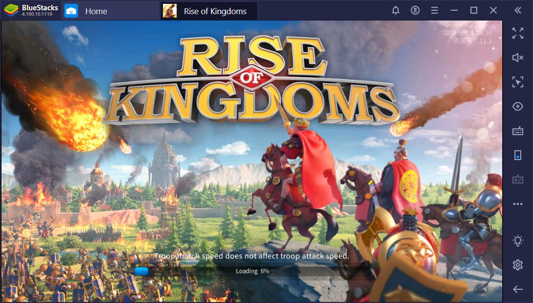 Rise of kingdoms тормозит в bluestacks