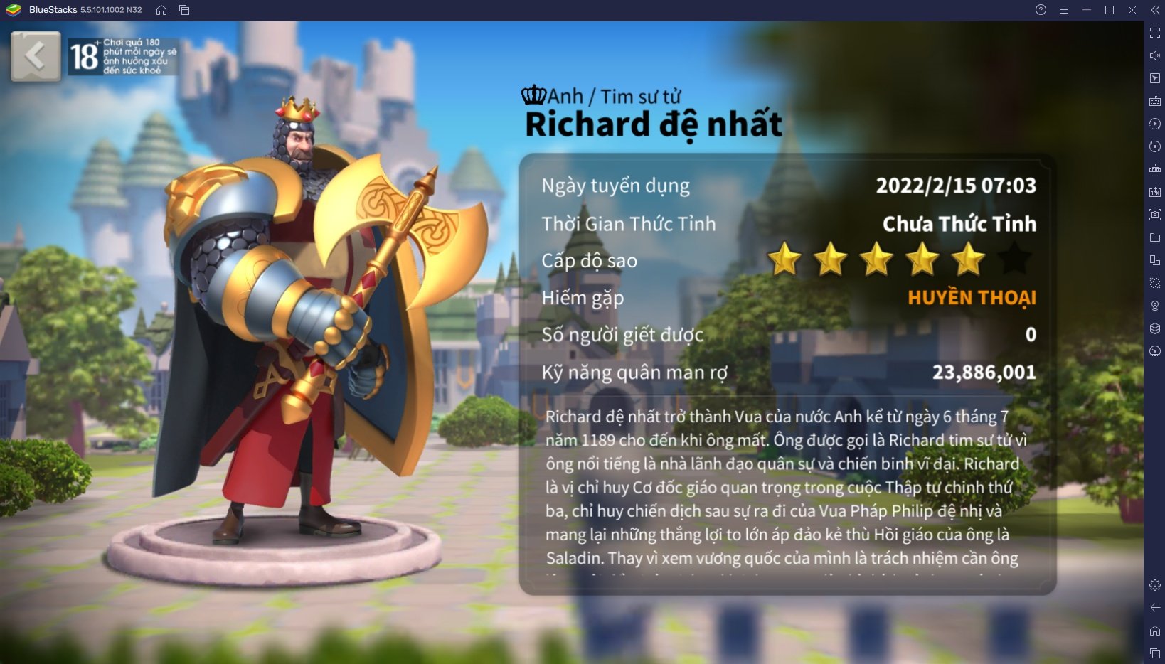 Rise of Kingdoms – Gamota: Những điều cần biết về Chỉ huy Richard I - Trái Tim Sư Tử