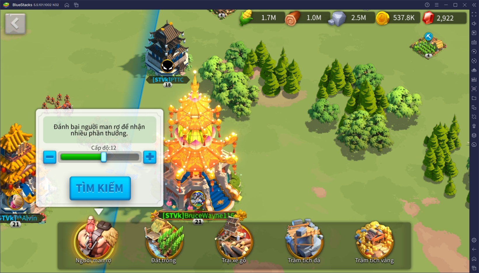 Rise of Kingdoms - Gamota: Cách dùng Macro của BlueStacks để farm Vòng Cổ Xương Người