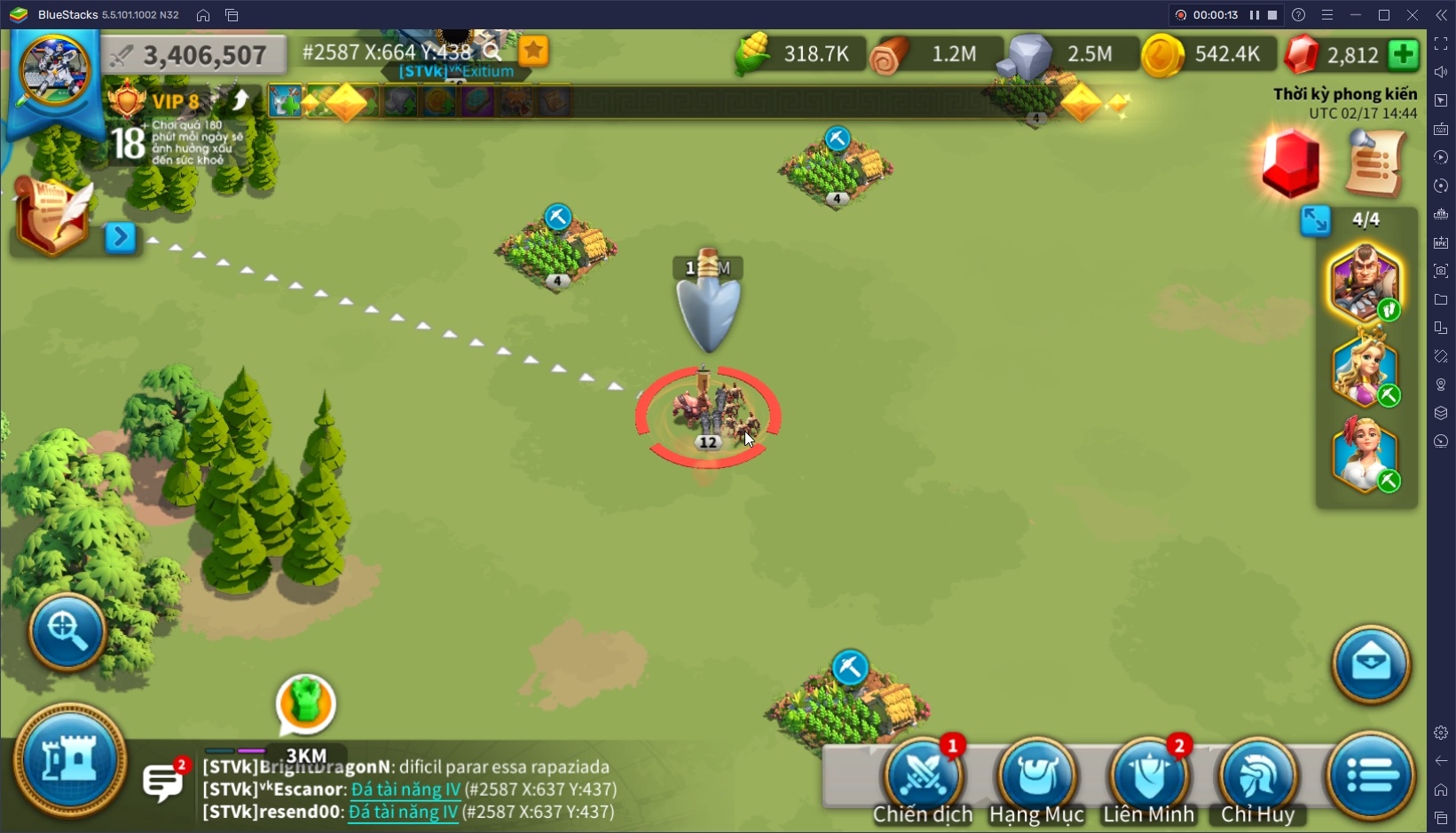 Rise of Kingdoms - Gamota: Cách dùng Macro của BlueStacks để farm Vòng Cổ Xương Người