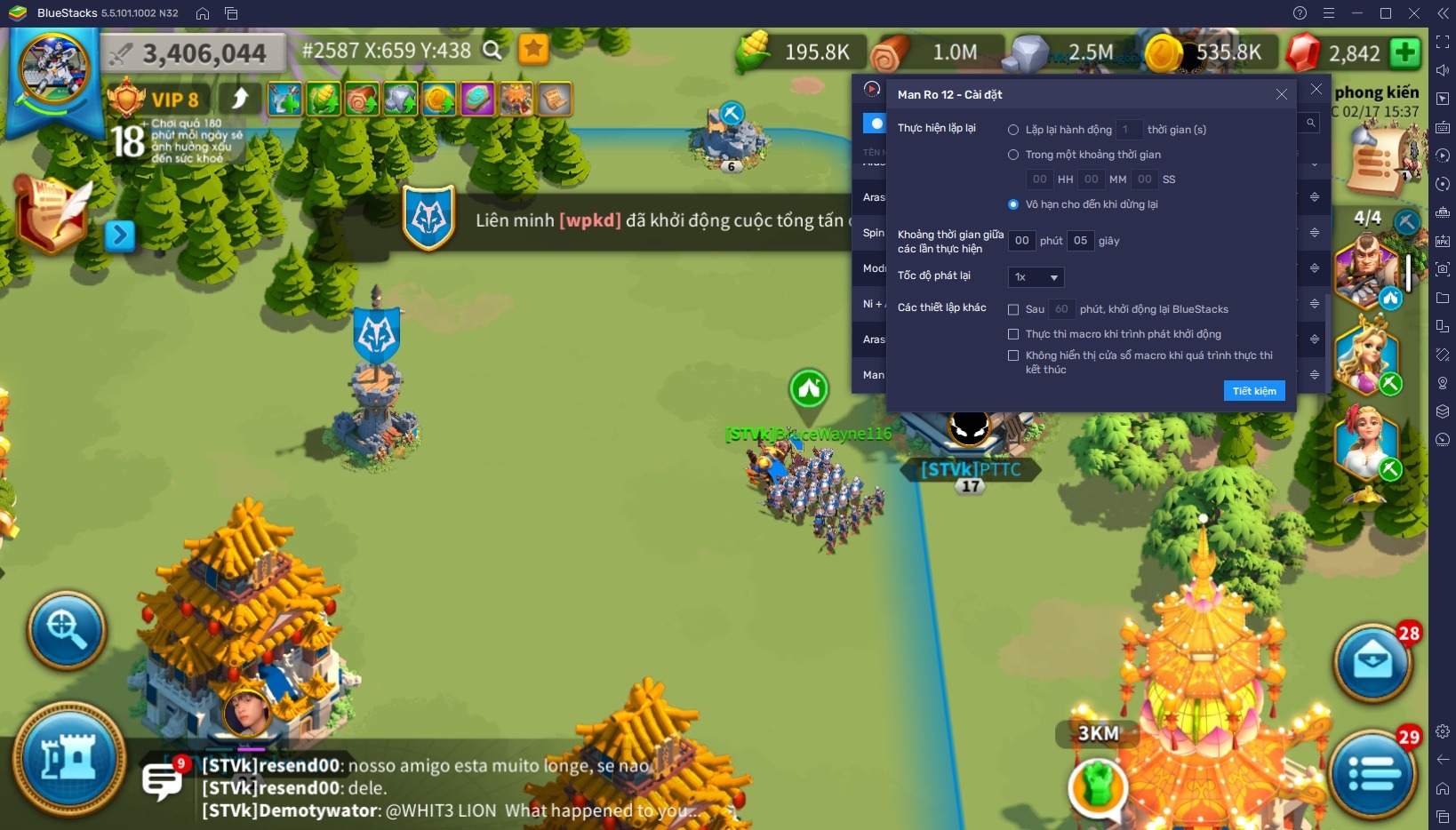 Rise of Kingdoms - Gamota: Cách dùng Macro của BlueStacks để farm Vòng Cổ Xương Người