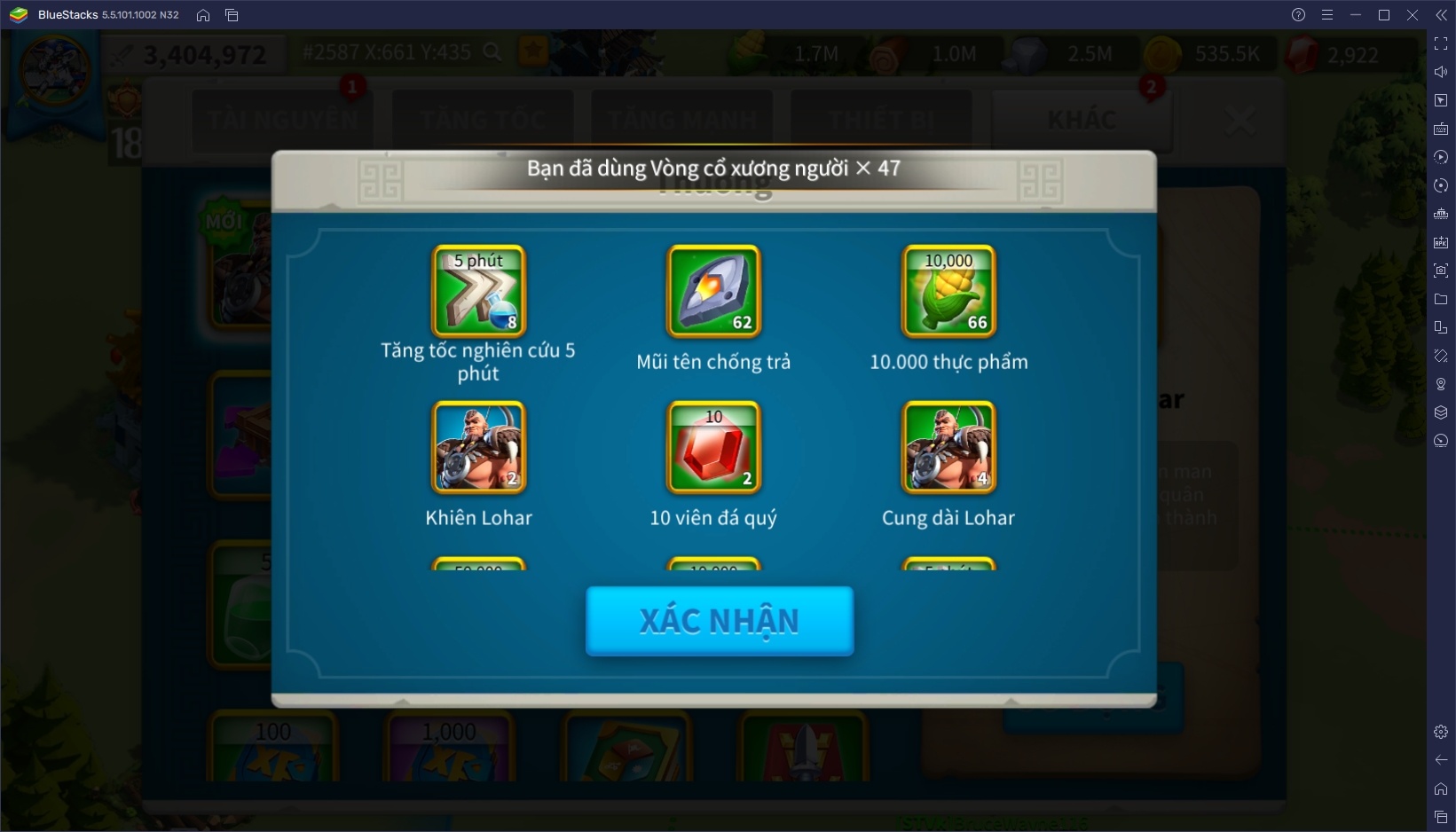 Rise of Kingdoms - Gamota: Cách dùng Macro của BlueStacks để farm Vòng Cổ Xương Người