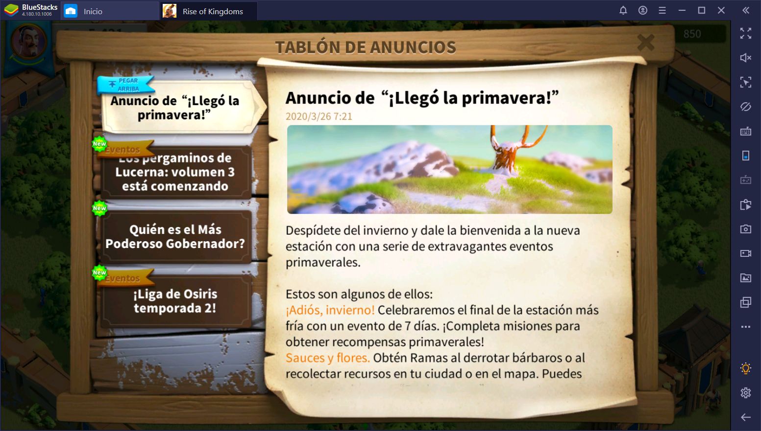 El Evento de Primavera 2020 Para Rise of Kingdoms: Todo lo que Debes Saber