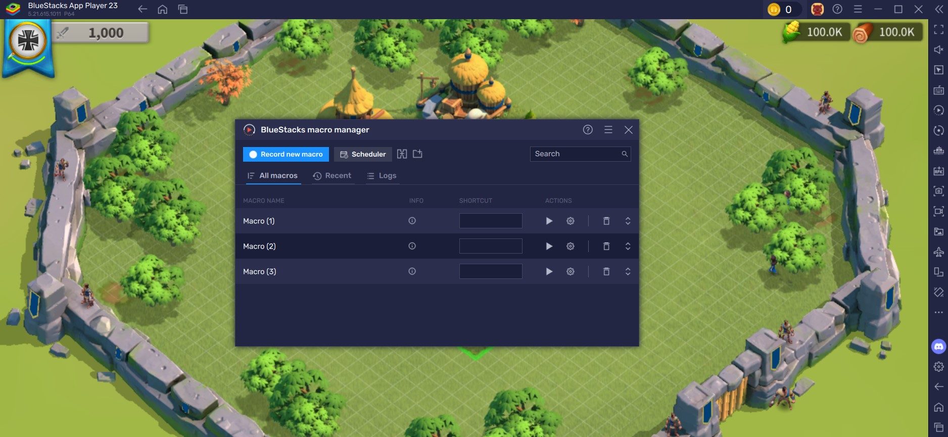 Automate Repetitive Moves in Rise of Kingdoms on PC with BlueStacks Macros