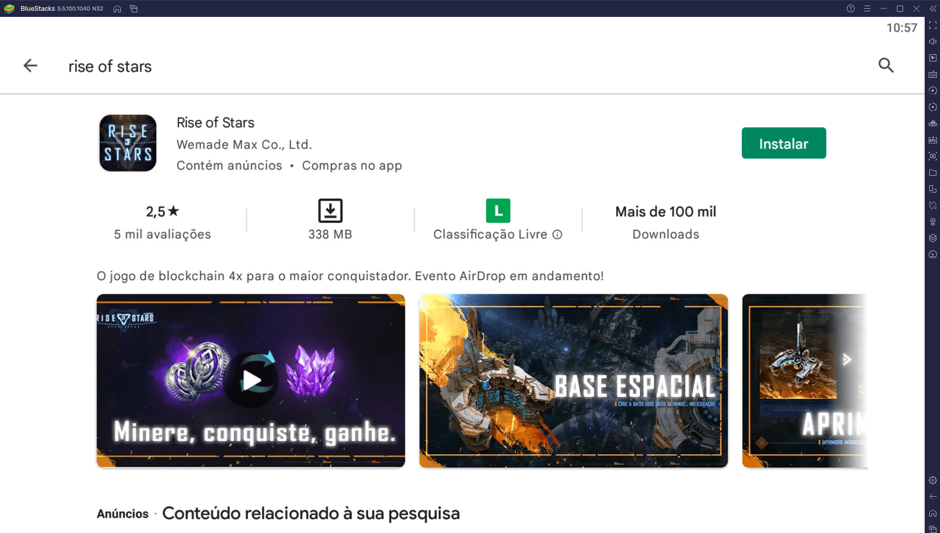 Como jogar Rise of Stars no PC com BlueStacks