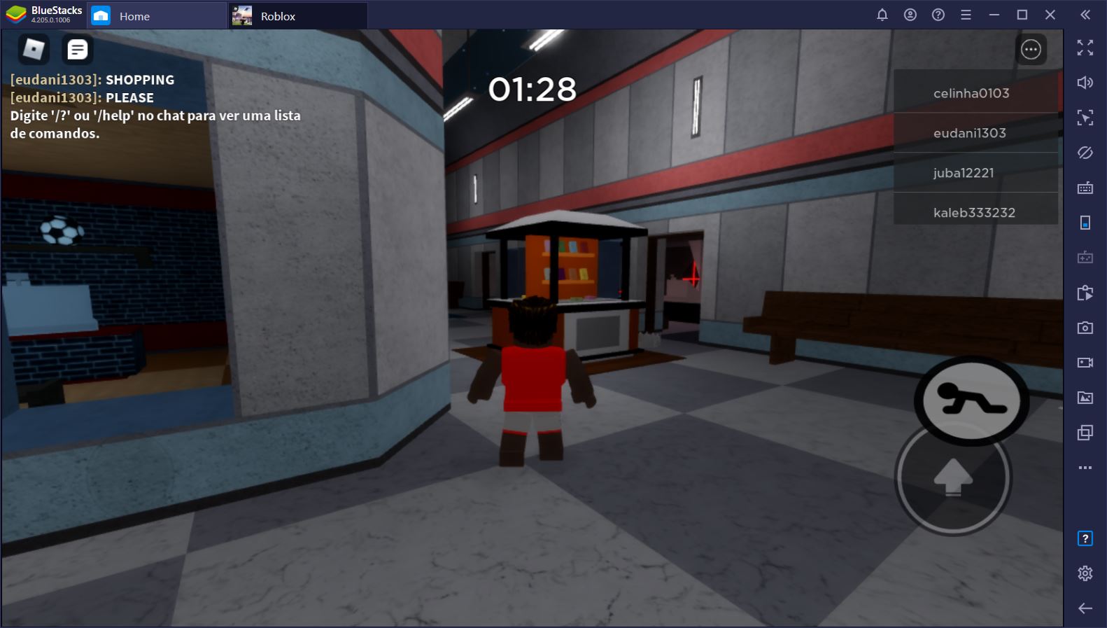 jogando Roblox 