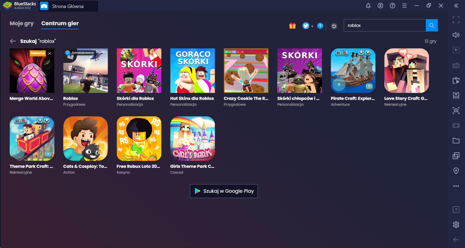 Jak zagrać w Robloxa na komputerze na BlueStacks