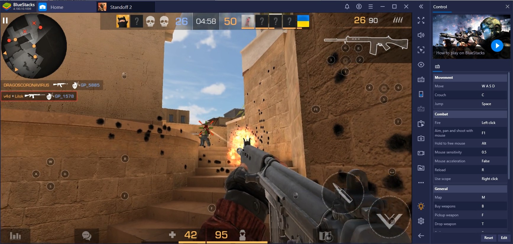 Play Standoff 2 on PC with BlueStacks Smart Controls