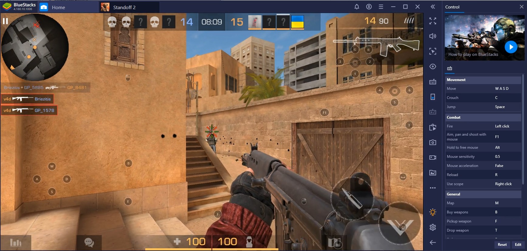 Play Standoff 2 on PC with BlueStacks Smart Controls