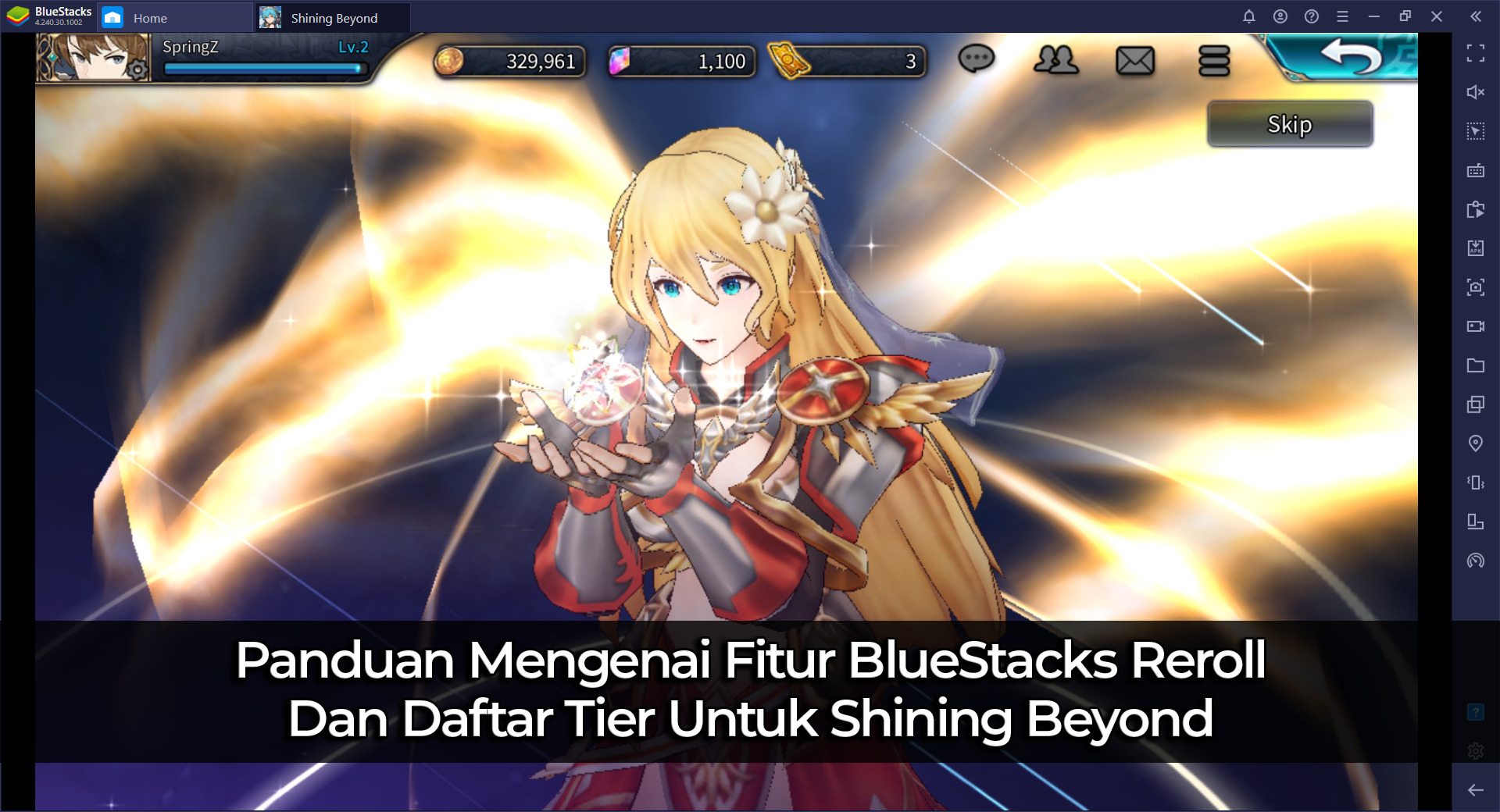 Panduan Mengenai Fitur BlueStacks Reroll Dan Daftar Tier Untuk Shining Beyond