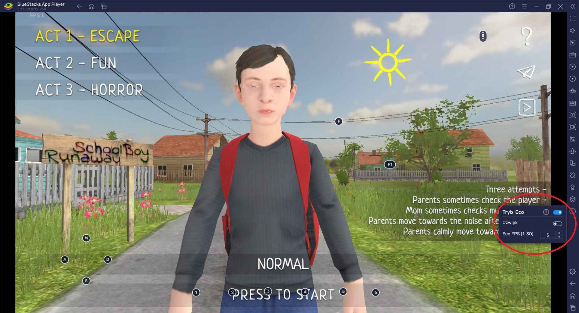 Funkcje BlueStacks do perfekcyjnej ucieczki w SCHOOLBOY RUNAWAY - STEALTH