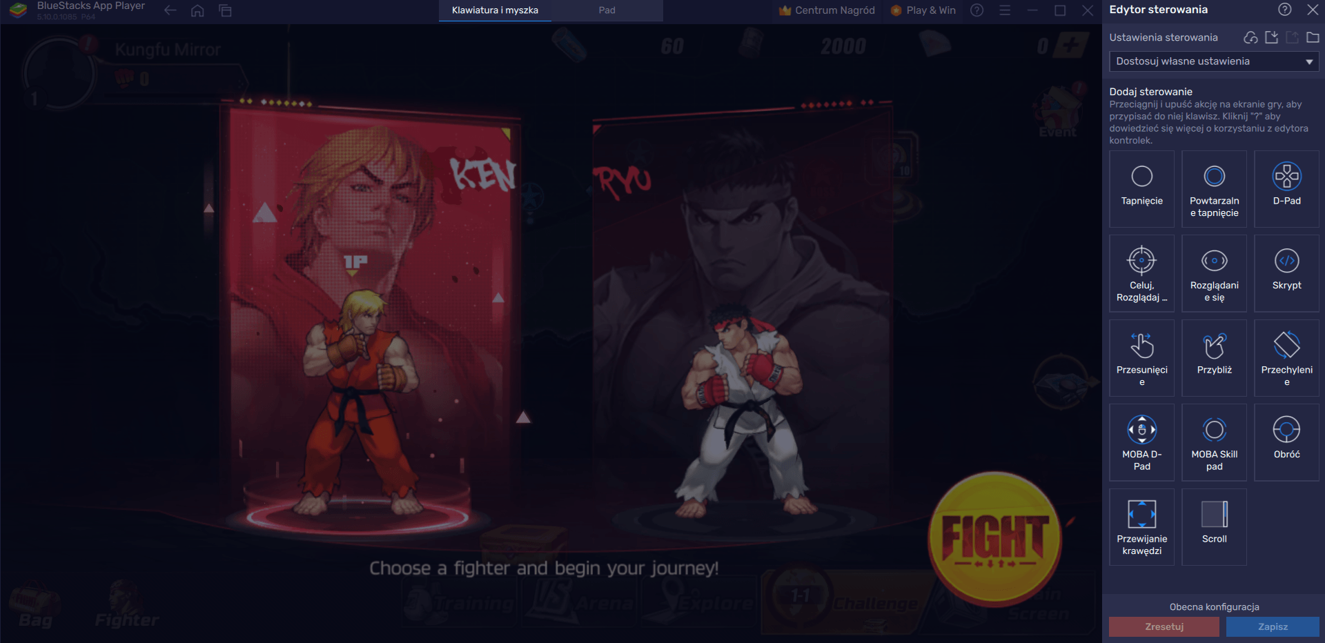 Street Fighter: Duel na PC - Zoptymalizuj swoją rozgrywkę i postępy dzięki BlueStacks