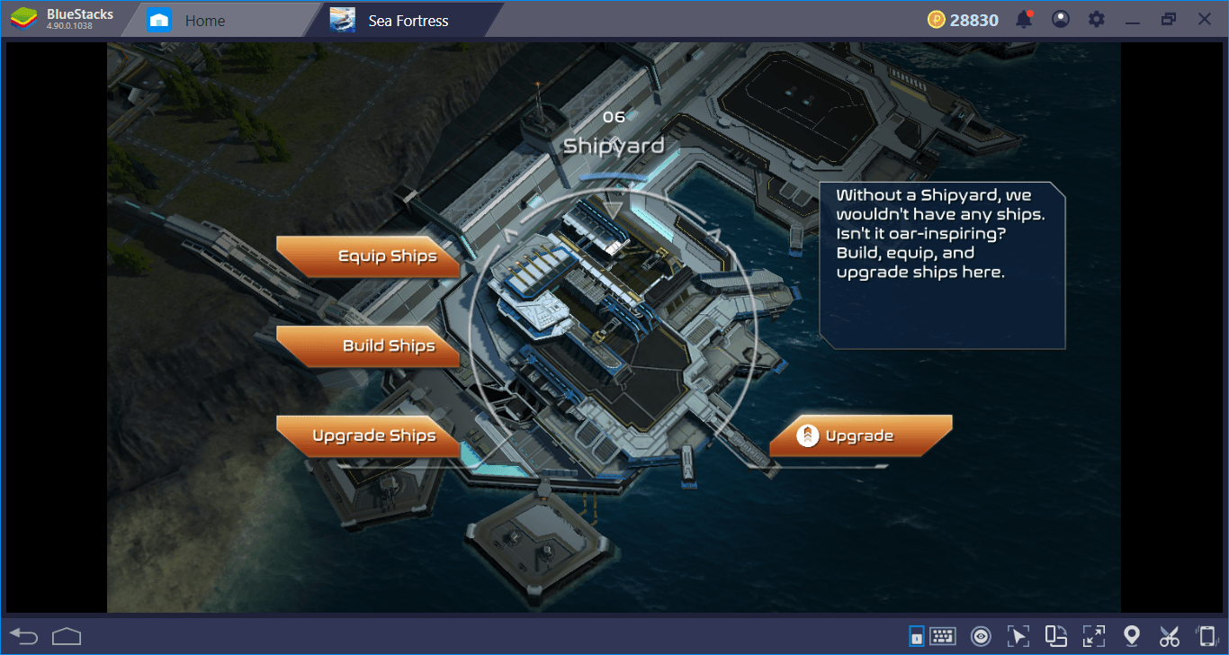 Buildings Of Sea Fortress: You Also Have A Base To Take Care Of
