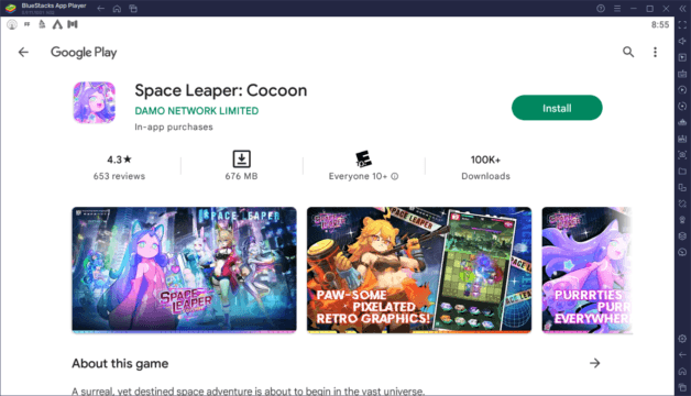 Wie man Space Leaper: Cocoon auf dem PC mit BlueStacks spielt