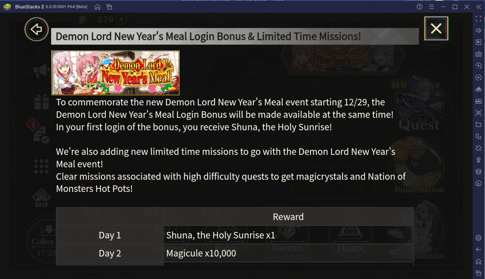 SLIME: ISEKAI Memories – New Year Events and New Heroes