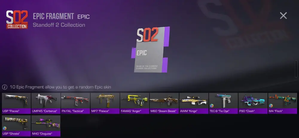 Standoff 2 – Epic Items You Can Craft With Epic Fragments
