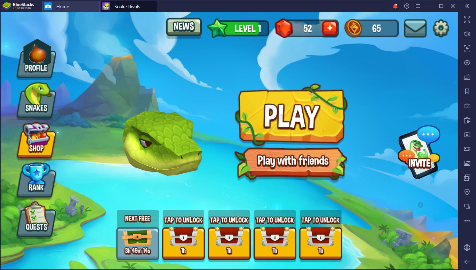 Play Snake Rivals on PC with BlueStacks