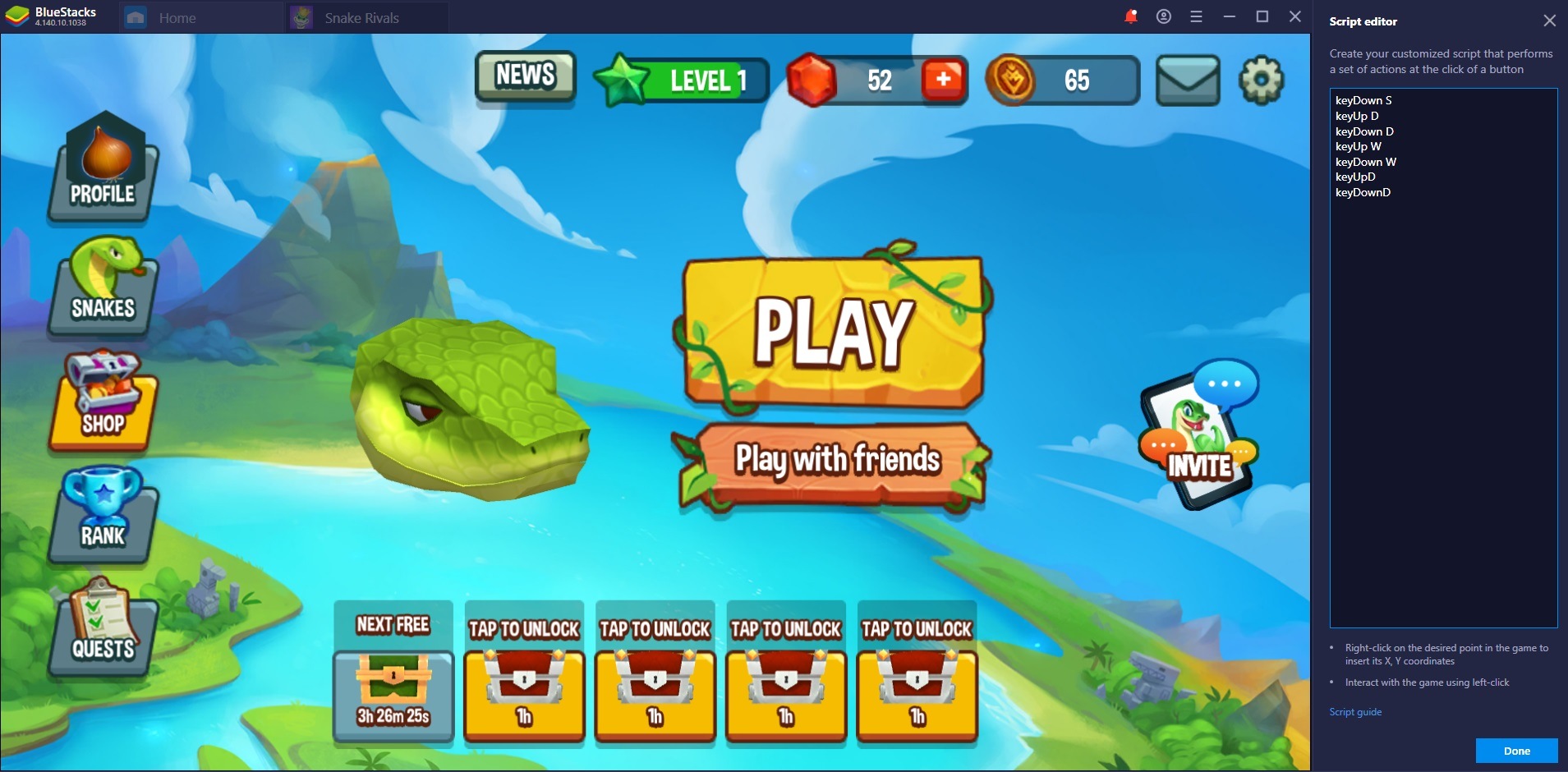 Play Snake Rivals on PC on PC with BlueStacks