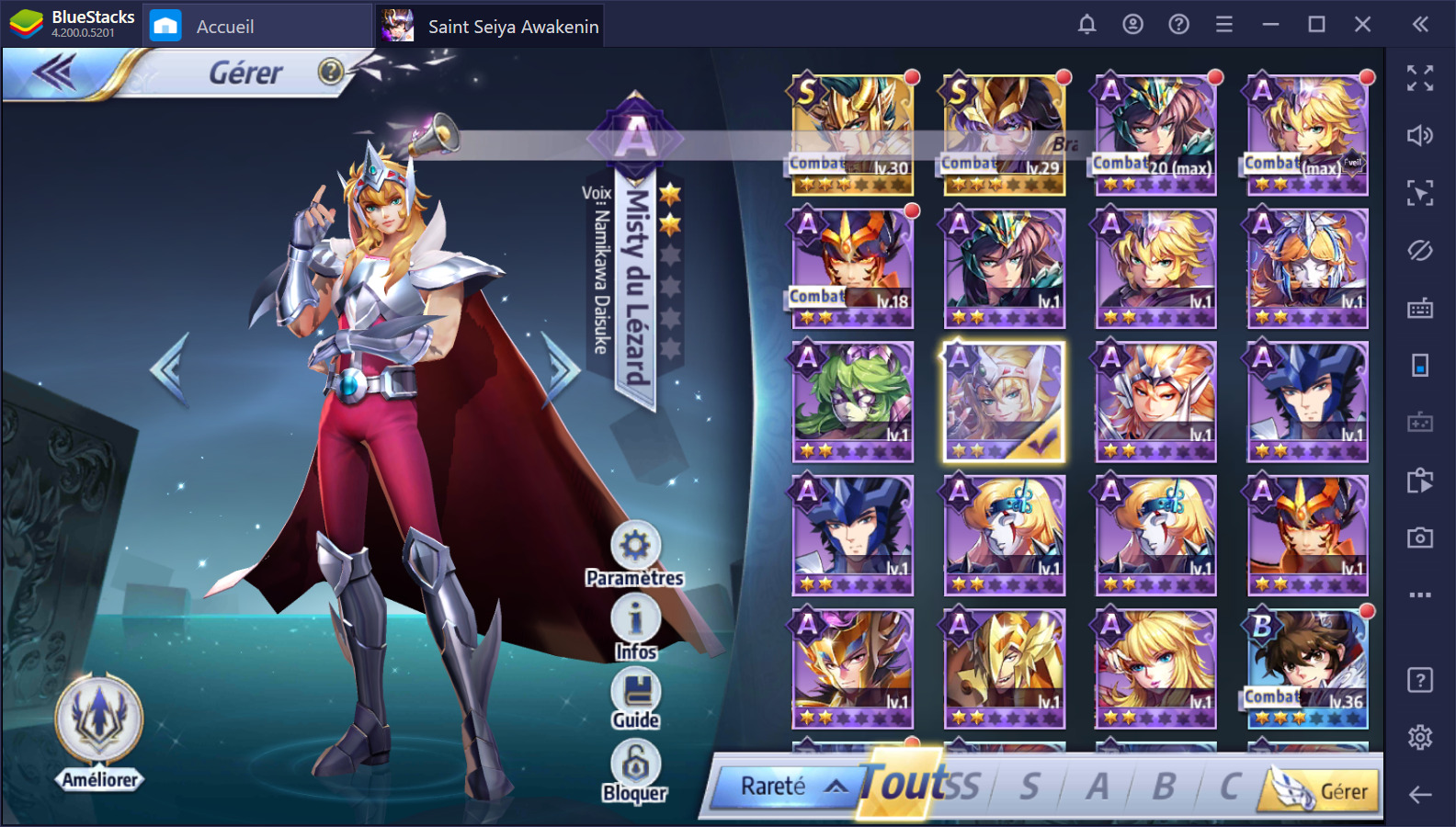 Saint Seiya Awakening sur PC Guide sur le PvP