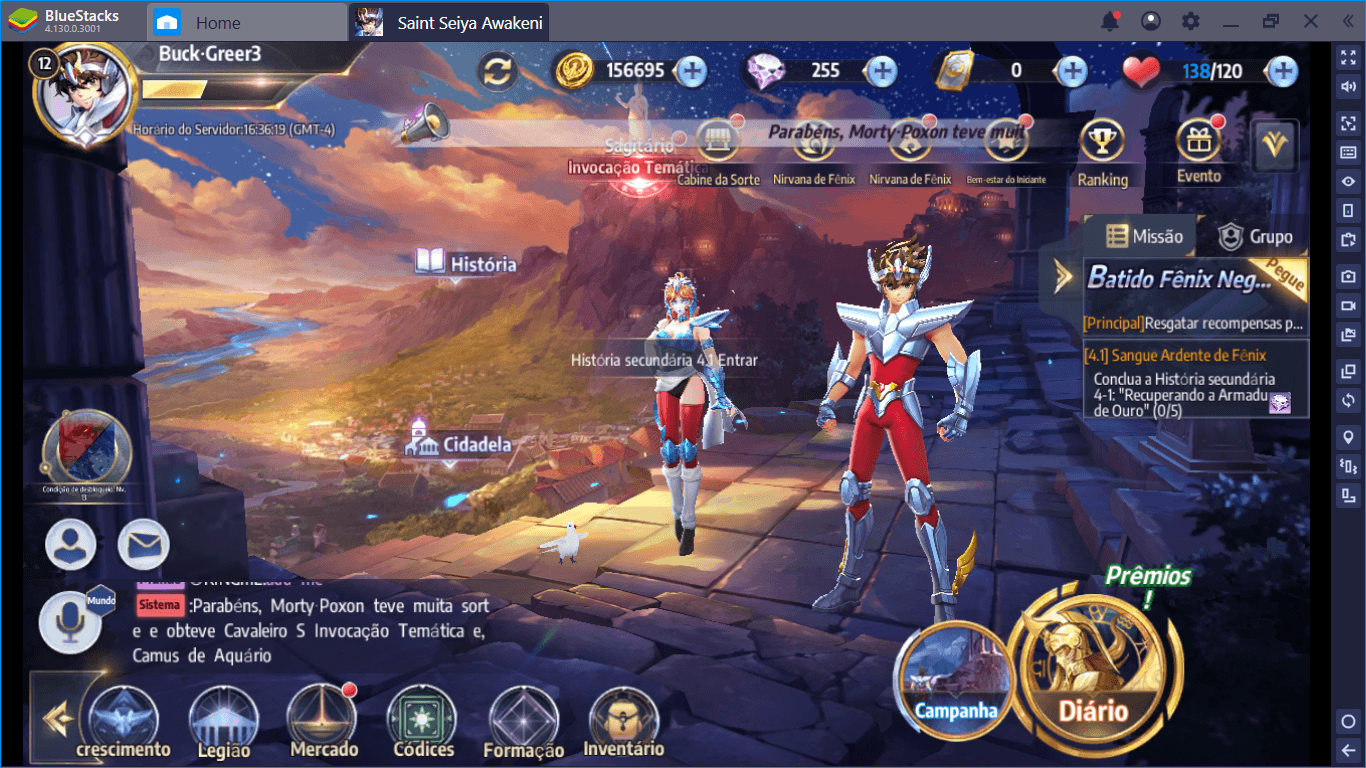 Saint Seiya Awakening: Knights of the Zodiac Como Jogar no BlueStacks