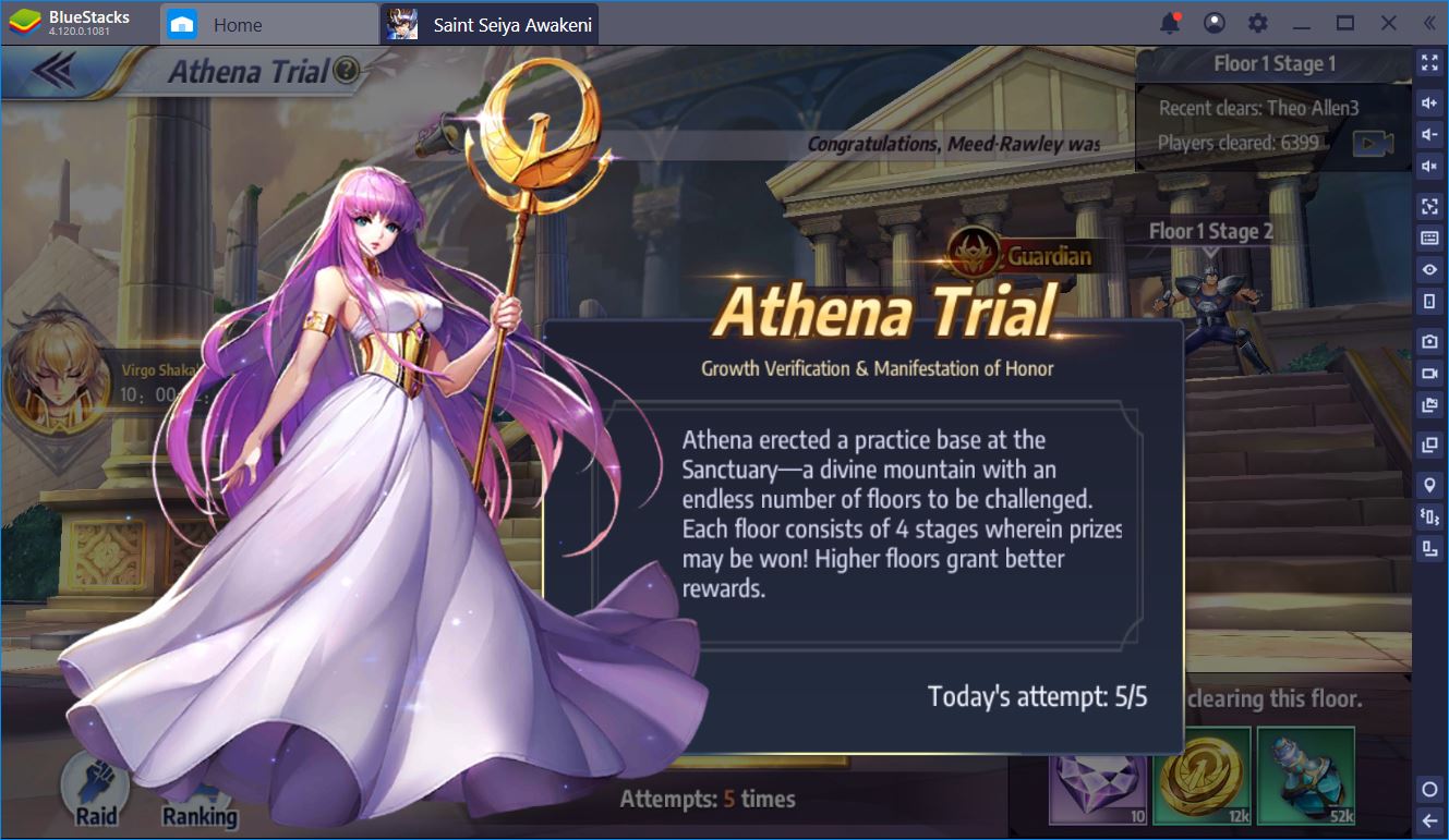 Saint Seiya Awakening On Pc Athena Trial Guide Bluestacks