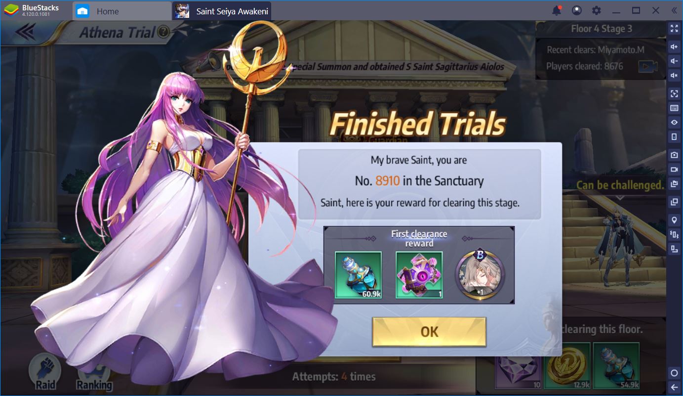 Saint Seiya Awakening: Athena Trial Guide