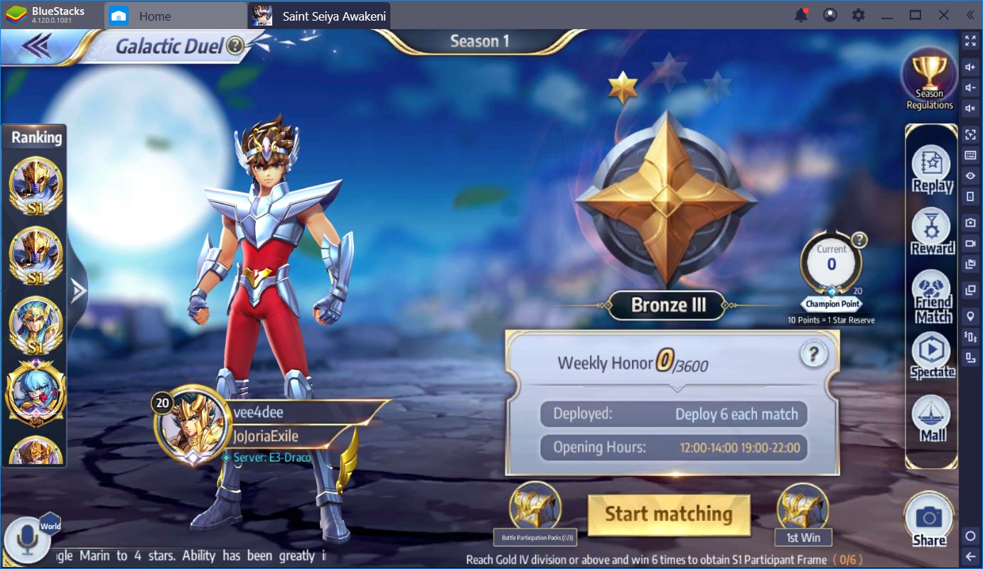 Saint Seiya Awakening On Pc Best Saints For Pvp Bluestacks