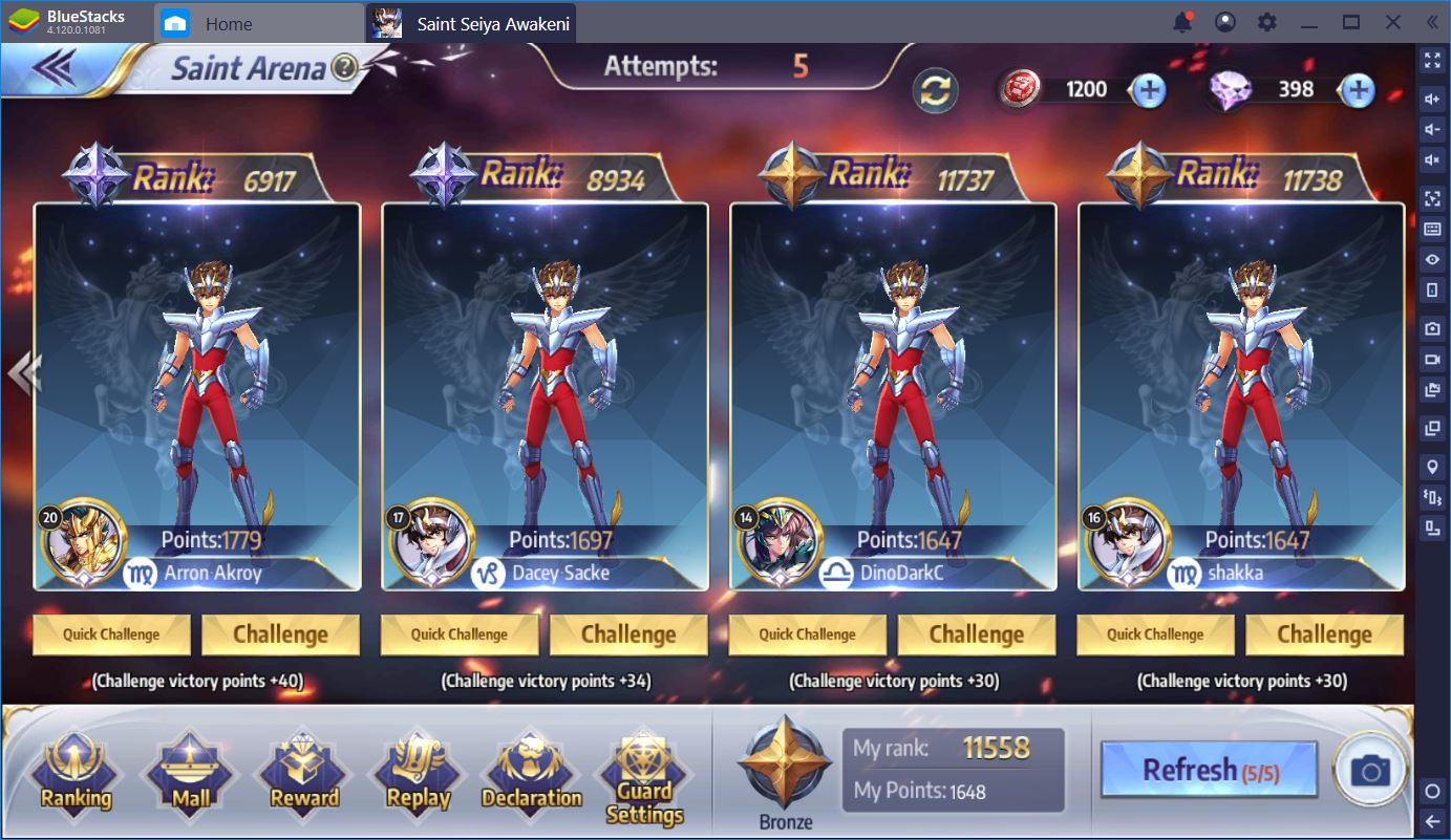 Saint Seiya Awakening: Best Saints for PvP