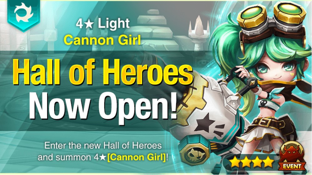 Summoners War: Sky Arena - Light Cannon Girl Halle der Helden