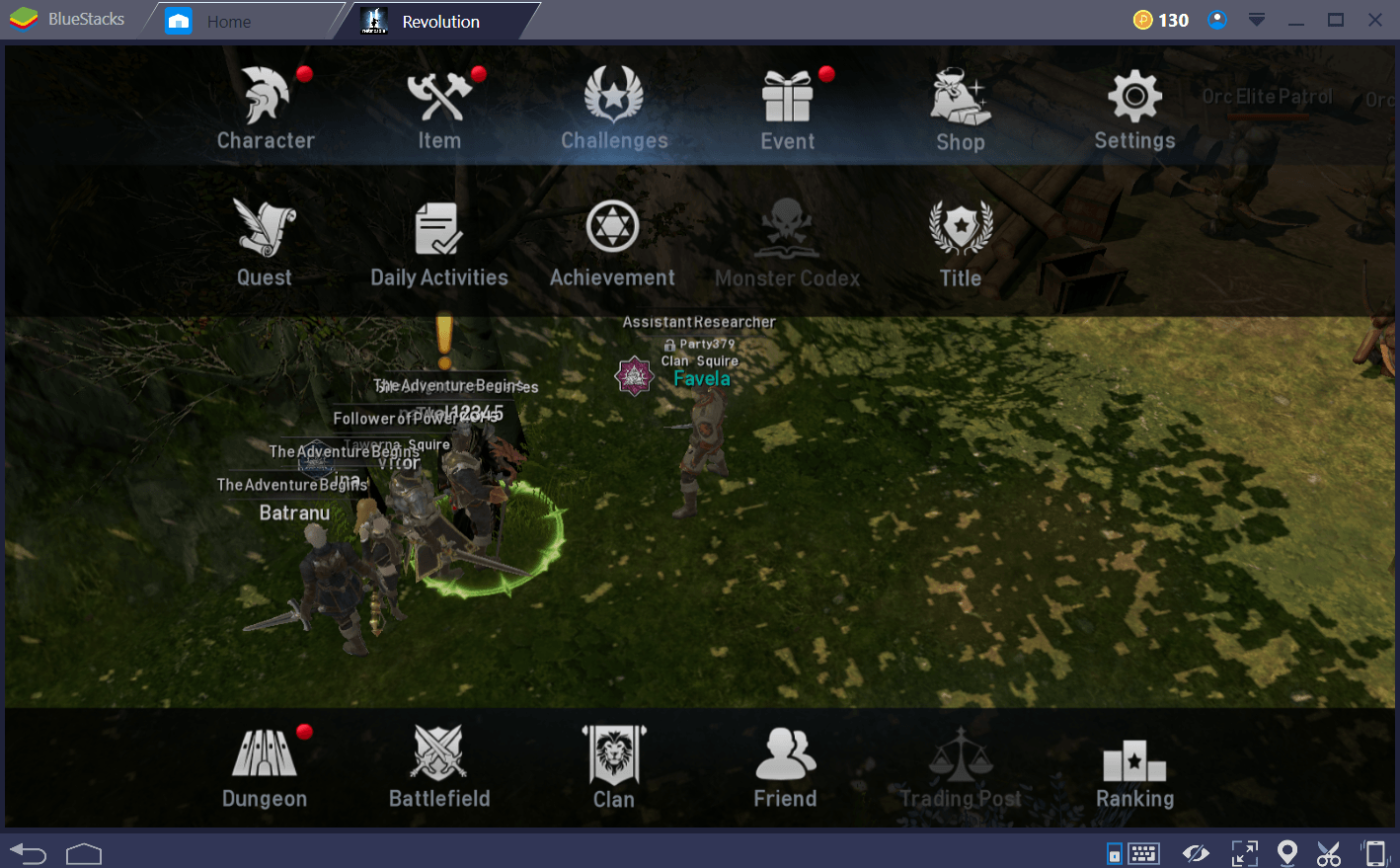 Lineage 2 menu Tr