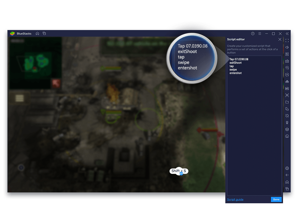 Автоматизация действий с помощью скриптов BlueStacks