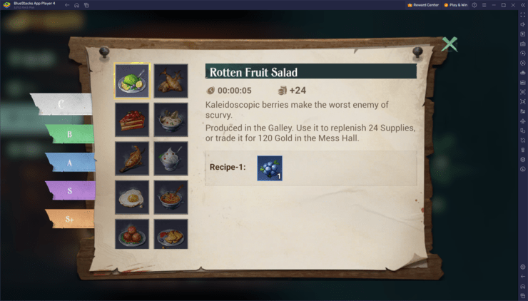 Sea of Conquest Cooking Guide and Recipe List