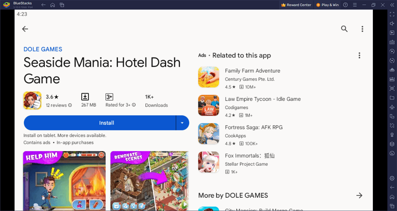 How to Play Seaside Mania: Hotel Dash Game on PC With BlueStacks